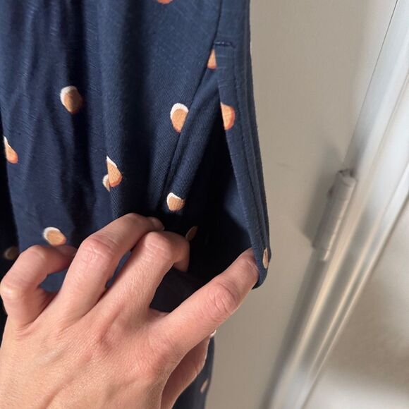 J. Jill Blue and White Sleeveless V-Neck Maxi Sundress - Picture 8 of 9